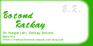 botond ratkay business card